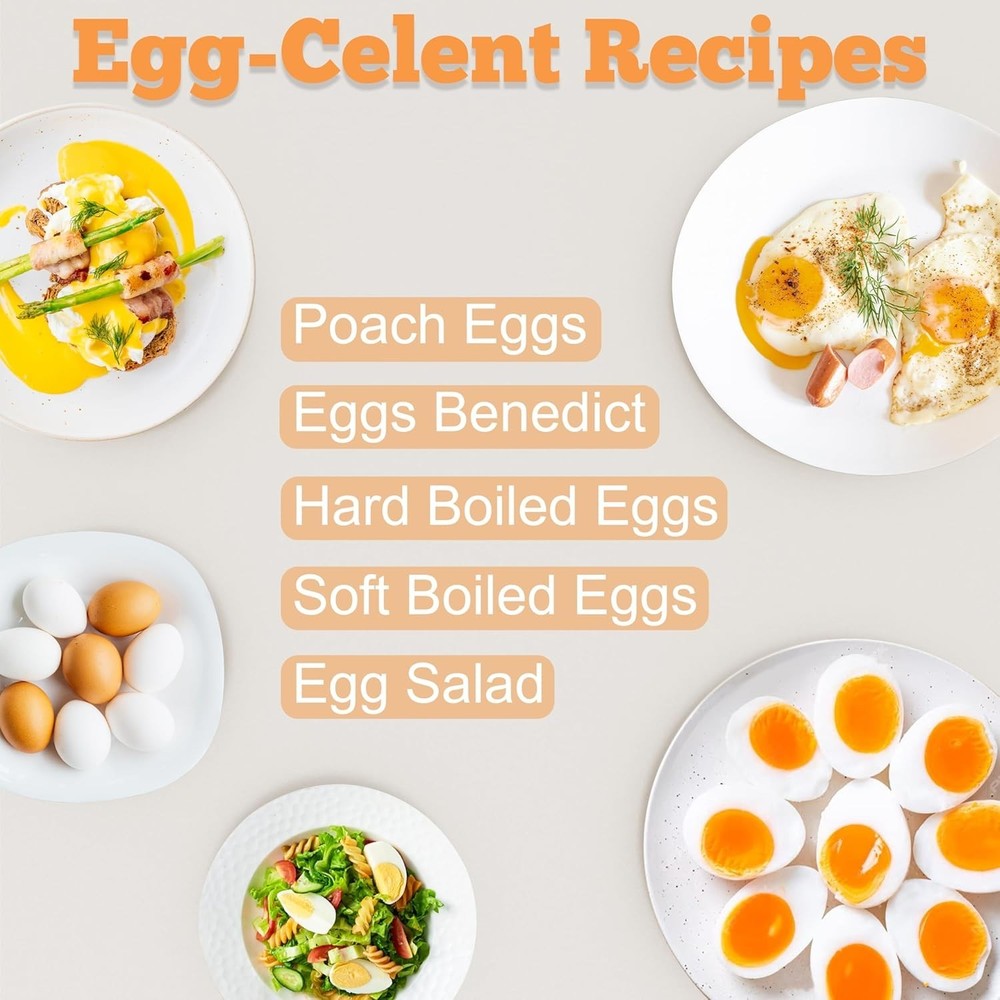 Rapid Egg Cooker 12 Egg Capacity Electric Egg Cooker Hard Boiled Eggs Soft