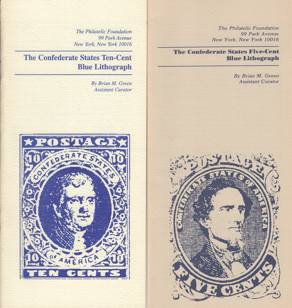 The Confederate States Lithographed issues of 1861-1862, 5 PF pamphlets, new.