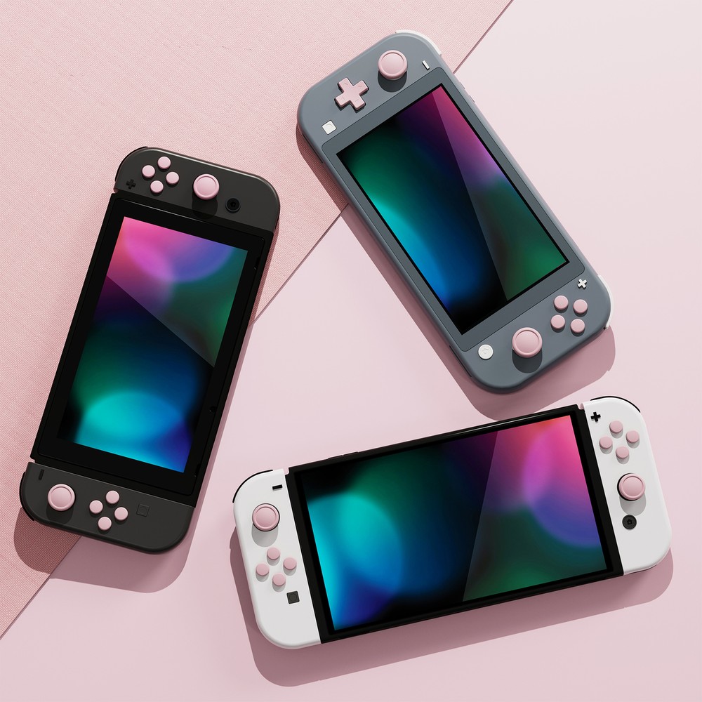 PlayVital Case Button Covers Thumb Grip Set for Nintendo Switch/OLED/Switch Lite