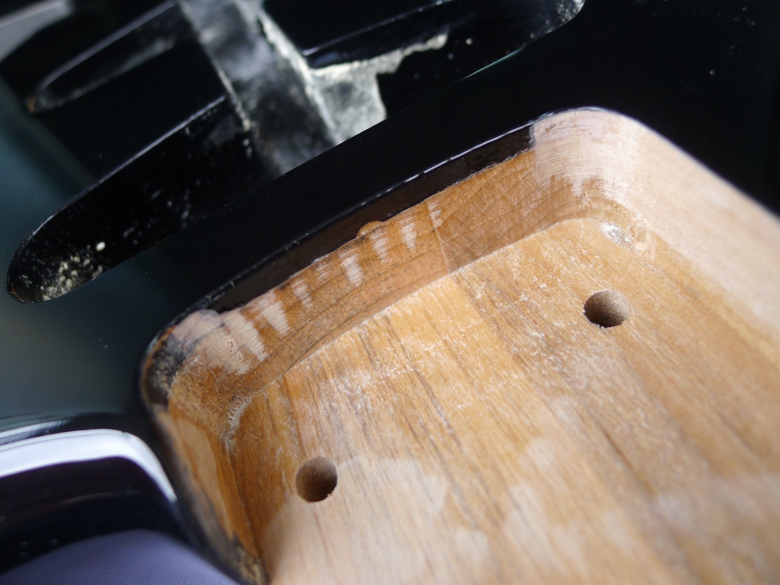 Hardtail Strat Stratcaster Body, 3 pcs North American Alder Black ≦ 4.6Lbs