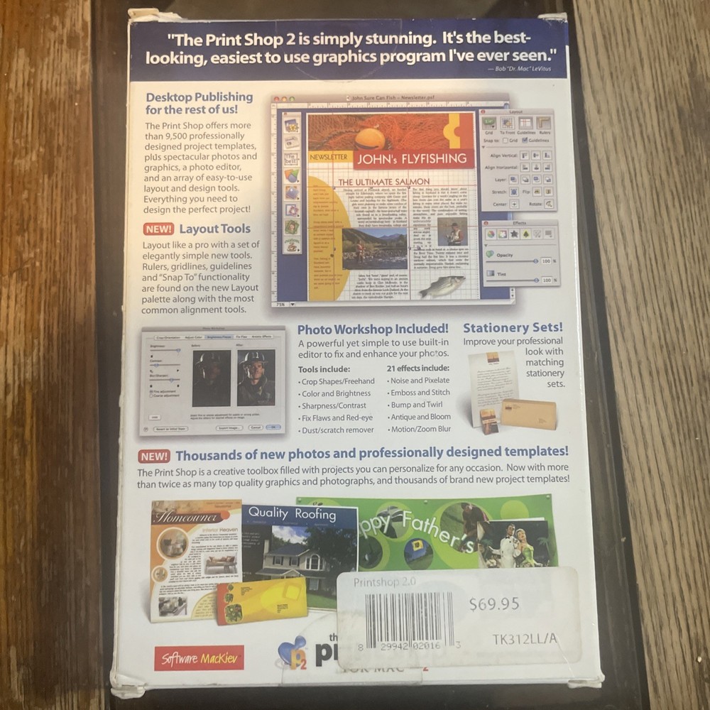 The Print Shop Brøderbund MAC Version 2 Software OS X Edition