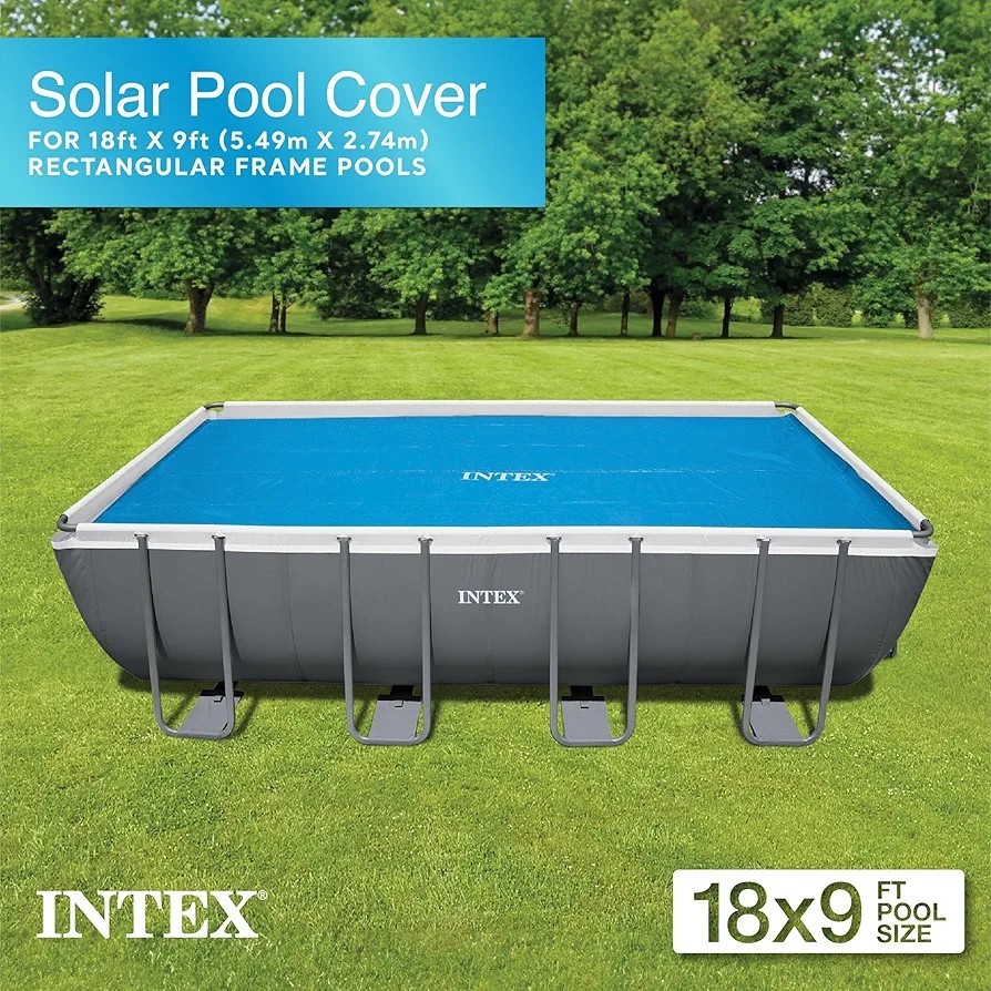Intex 29026E 9 x 18 Foot Rectangular Solar Frame Set Pool Cover