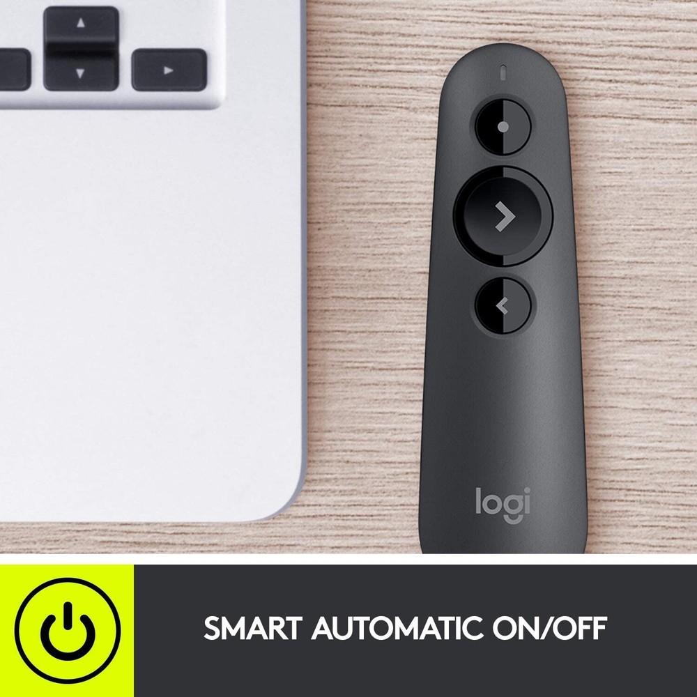 Logitech R500 Laser Presentation Remote Clicker with Dual Connectivity Bluetooth