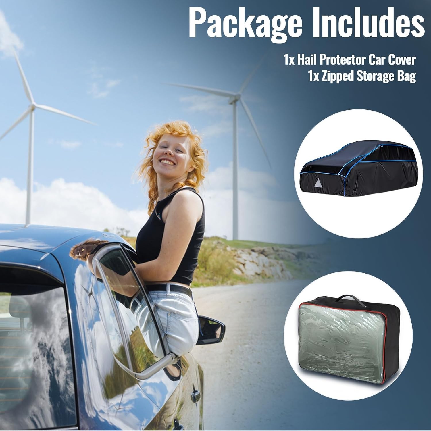 Hail Protector Car Cover, Windshield Hail Protectors, Anti Hail Thickened Multi-