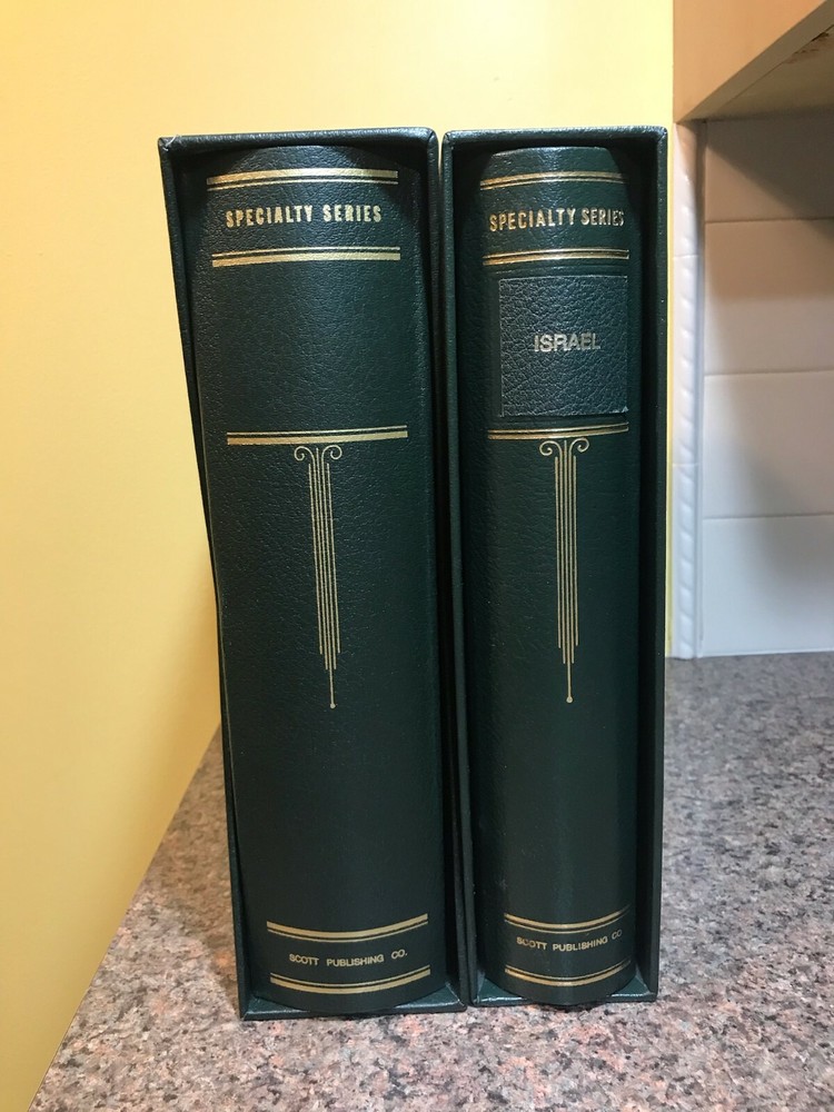 2 Scott Israel Stamp Albums 1948-98 - Over 100 Stamps Included - Great Condition