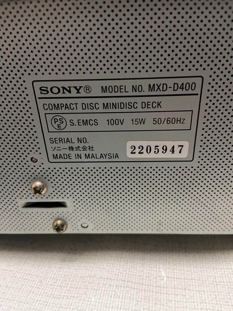 SONY MXD-D400 MD Deck Mini Disk Deck Audio Player Recorder
