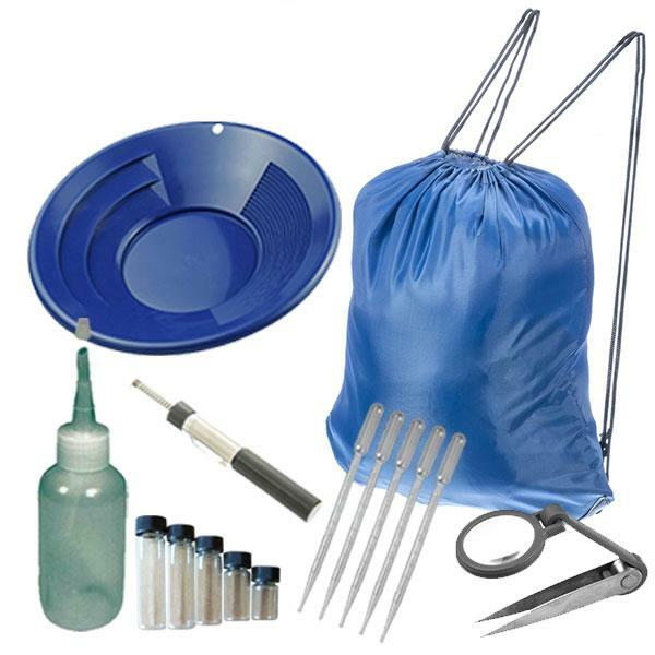 10" Blue Gold Pan Panning Kit