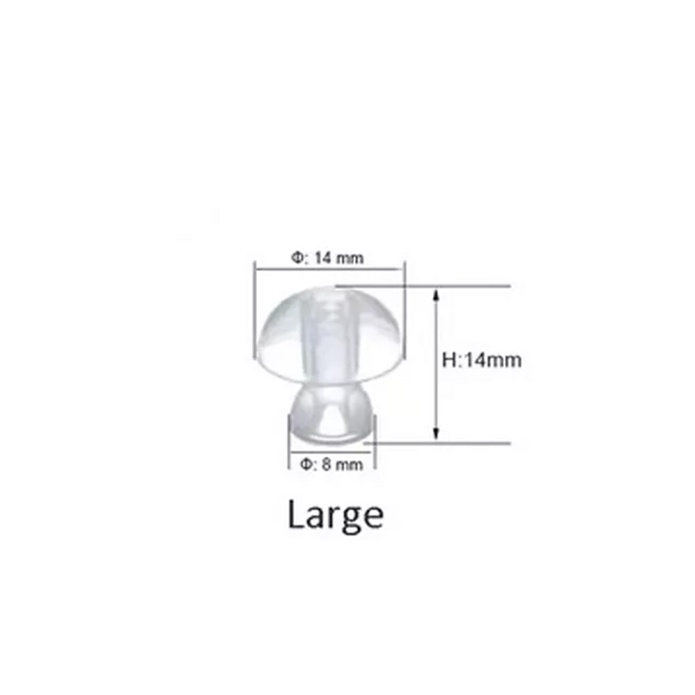 30PC Hearing Aid Ear Tips Domes Silicone Earplug Replacement Ear Plug Tips14mm