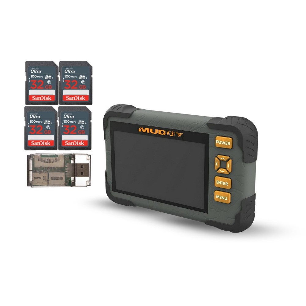 Muddy 4.3 Inch LCD Screen SD Card Reader Viewer Memory Card (2 Pack) Bundle