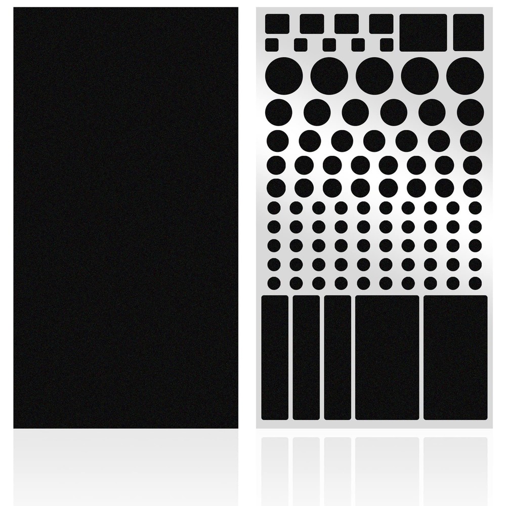 FLANCCI LED Light Blocking Stickers, Dimming 2 Sheets 80%, Black