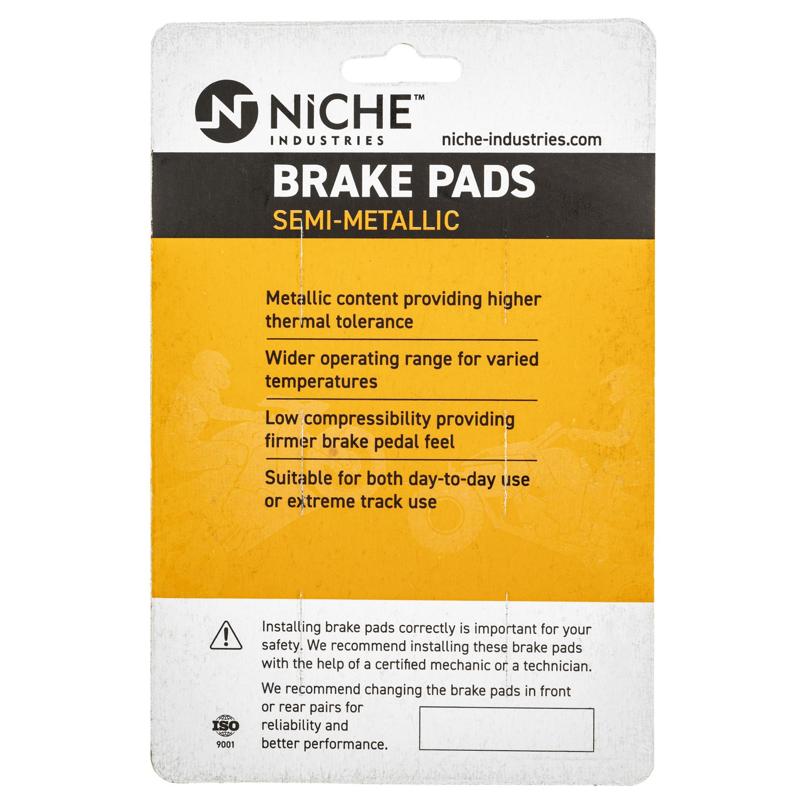 NICHE Brake Pad Set Arctic Cat XF 6000 ZR 8000 9000 Rear Semi-Metallic 2 Pack