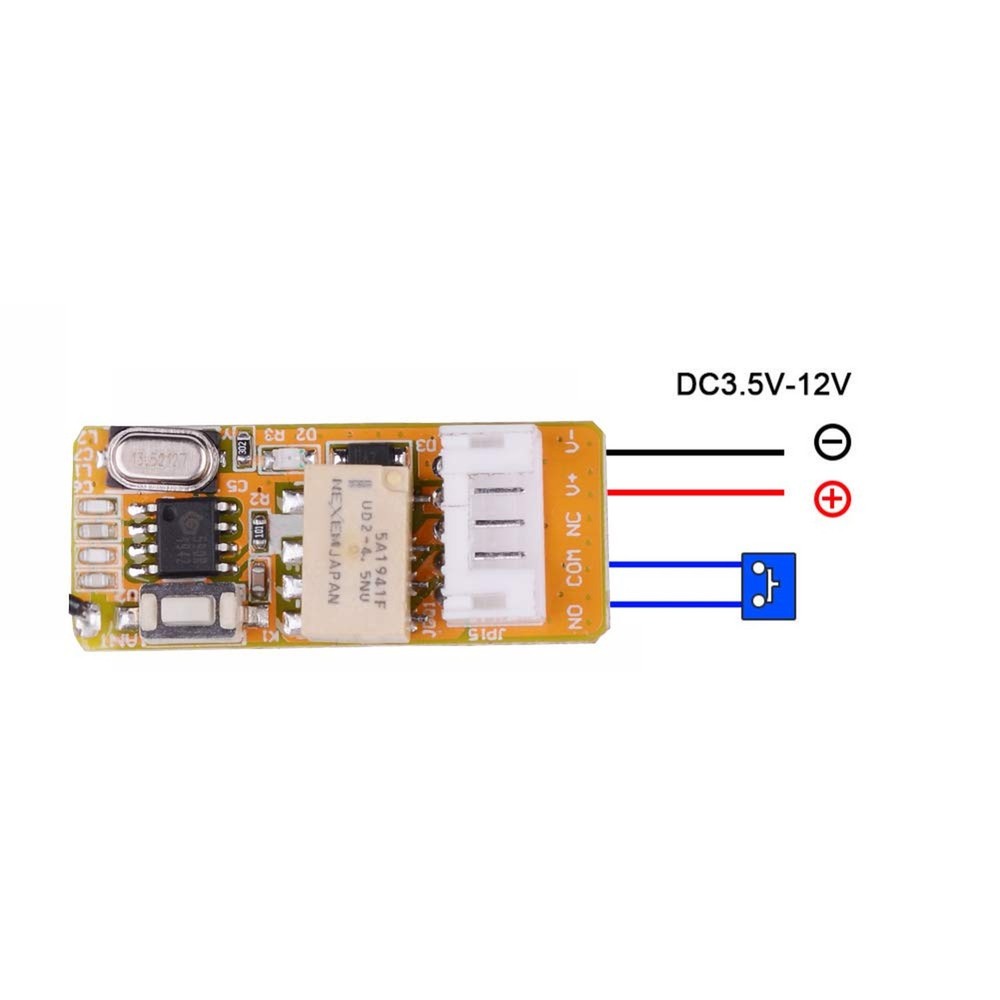 DC 5V 6V 9V 12V Wireless Control Switch 433mhz Remote Relay Latching Switch, ...
