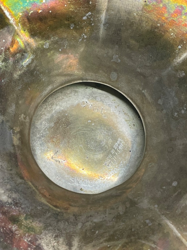 Sheffield Pitcher USA marked on bottom C361 very patina tarnished