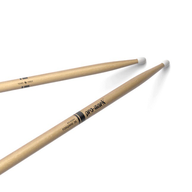 ProMark Classic Forward 2B Hickory Drumsticks (pair), Oval Nylon Tip