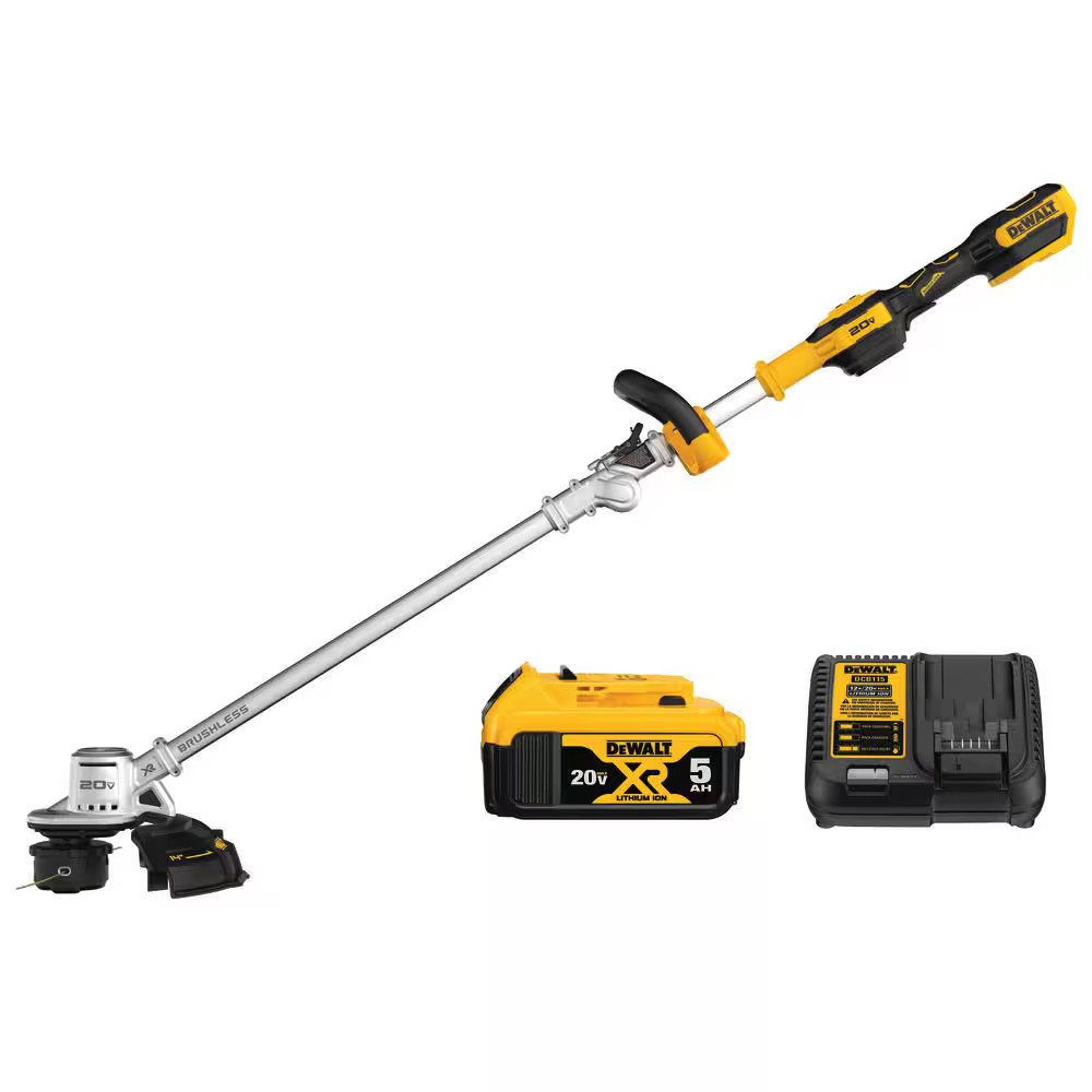 20V MAX 14 In. Brushless Cordless Battery Powered Foldable String Trimmer Kit wi
