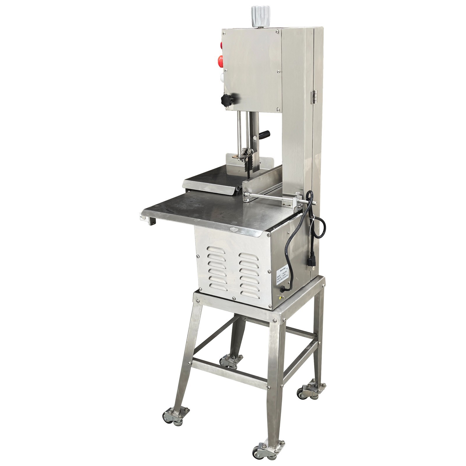 Electric Bone Saw Commercial Frozen Meat Cutter Stainless Steel Band Saw 110V