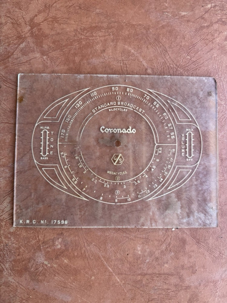 Coronado Radio Dial Bezel Faceplate