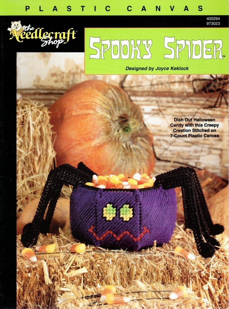 Needlecraft Shop 400294 SPOOKY SPIDER Plastic Canvas Pattern Leaflet