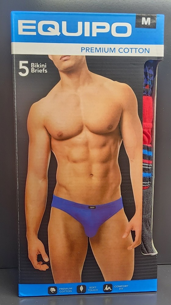 Equipo mens 5-Pack Bikini Briefs Size Medium