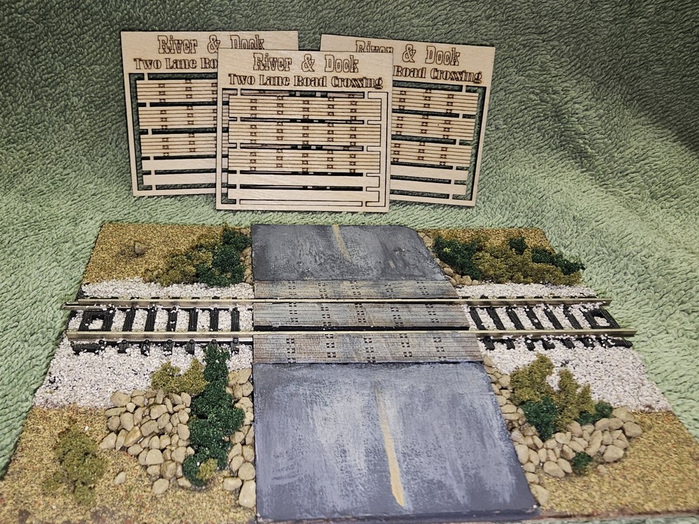 River & Dock N Scale Two Lane Road Crossings