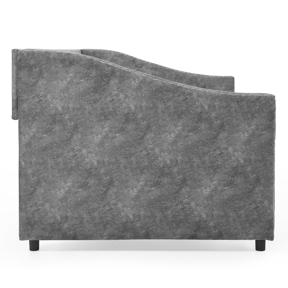 Full Size Daybed Upholstered Bed Frame Sofa Bed w/ 2 Storage Drawers US