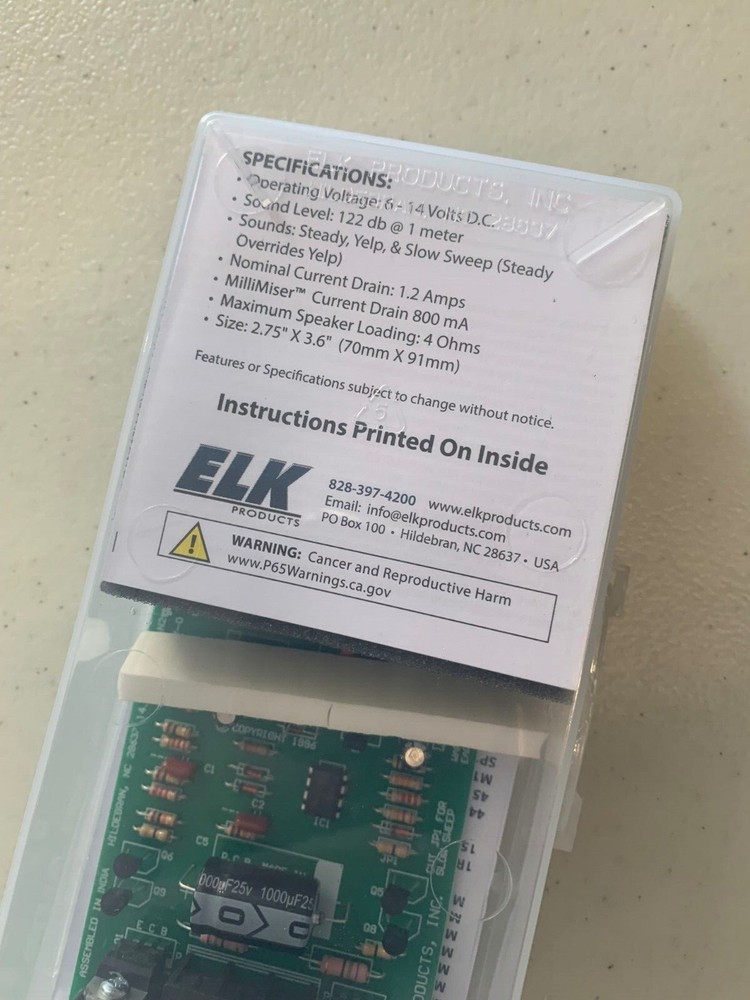 Elk-100 High Performance Siren Driver Module 2-Volume Levels Simultaneously