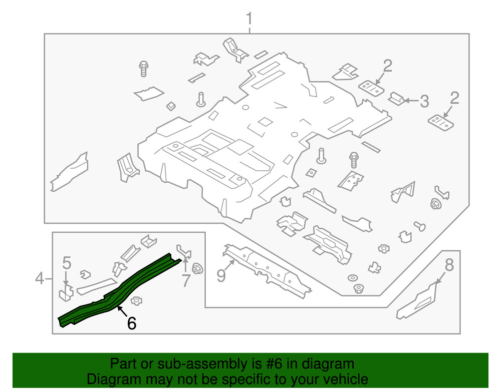 Genuine Ford Frame Side Member DG9Z-5410127-E