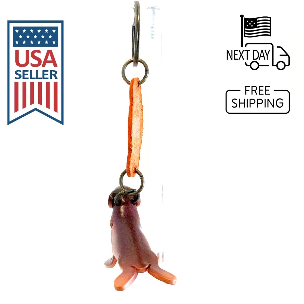 Seal Handmade Leather Keyring