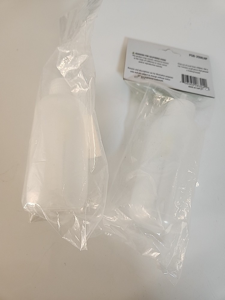 2 Pc 20ml Empty Plastic Squeezable Liquid Dropper Bottle Needle Tip Glue Ink Oil