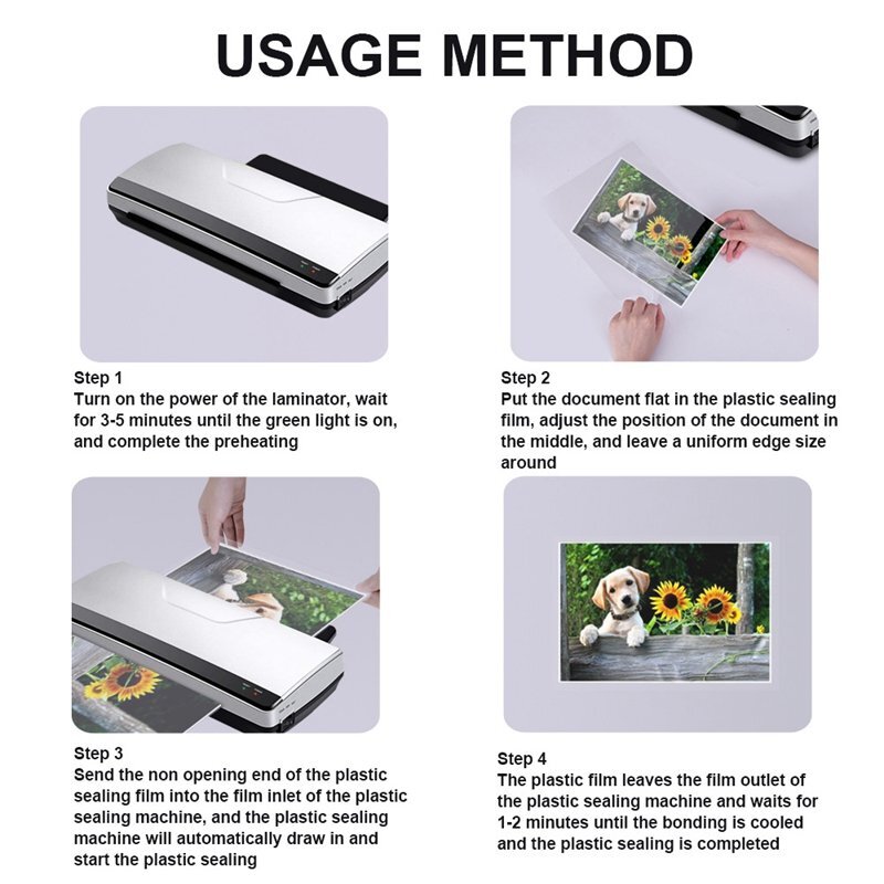 Clear Thermal Laminating Plastic Paper Laminator Sheets 9 x 11.5" Sheet 100-Pack