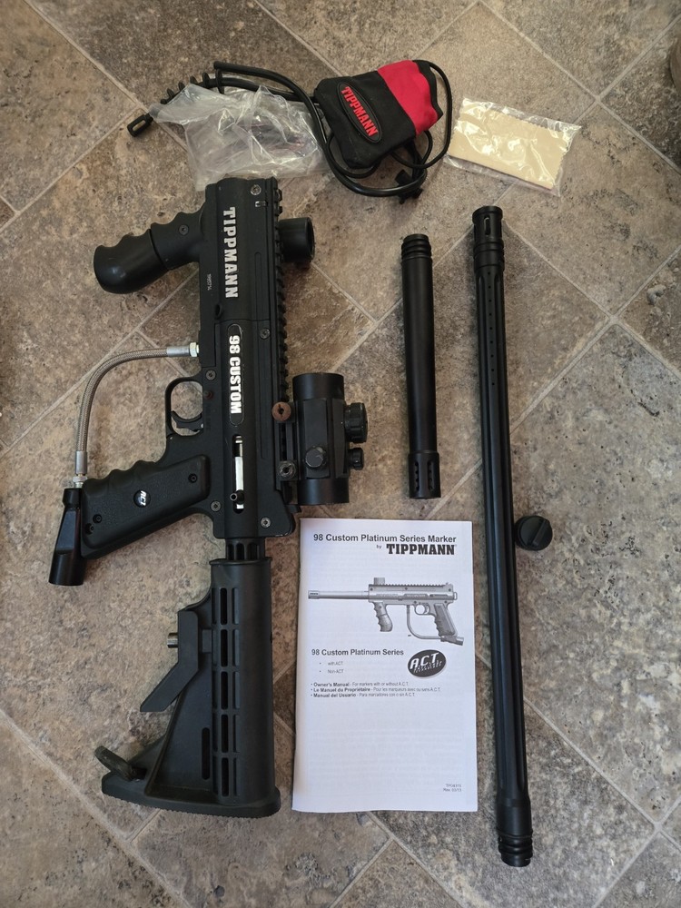 Tippmann 98 Custom Ultra Basic Paintball Marker With Tactical Eye Scope