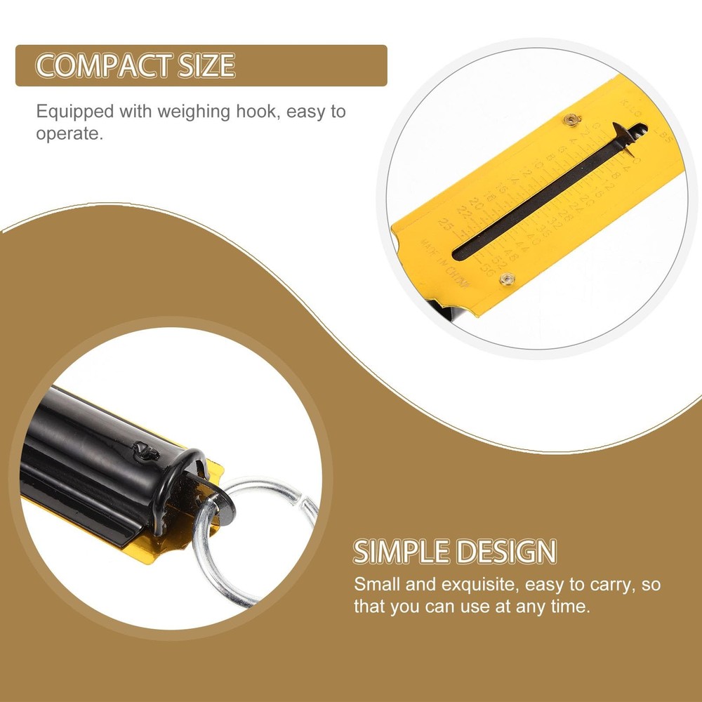 Spring Fish Scale, Portable Fishing Scale with Hook Large Handle Hanging Lugg...