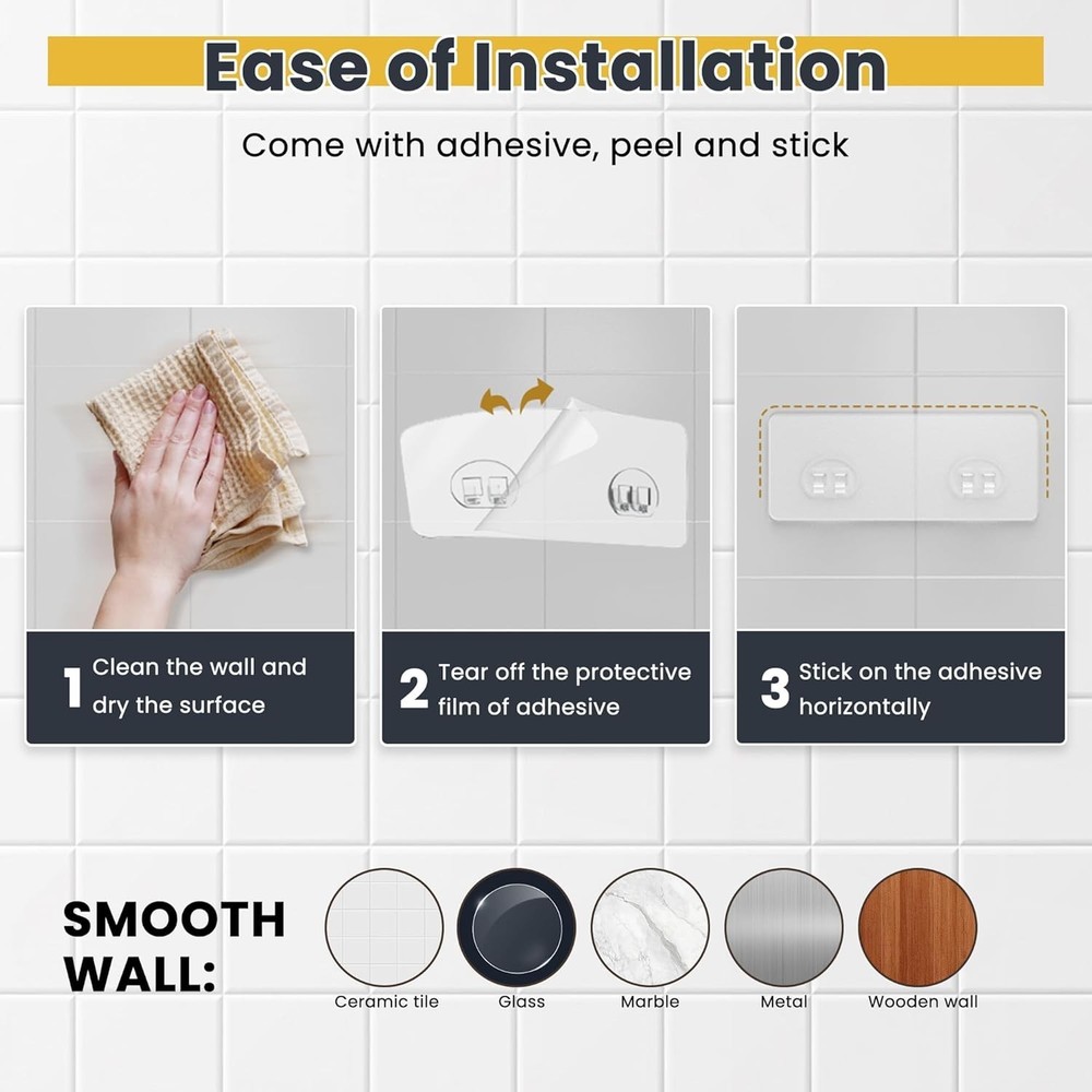 Sturdy Rustproof Shower Caddy Set: 3 Pieces for Efficient Bathroom Organization