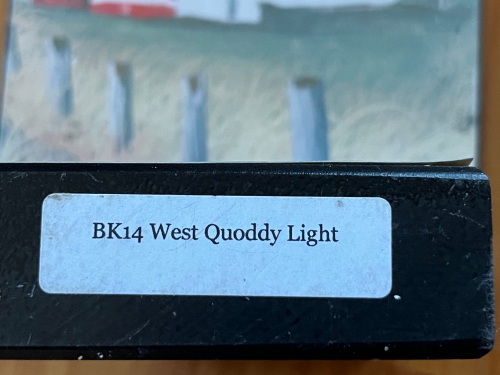 Solid Slate Stone Bookends West Quoddy Lighthouse Maine, Original Art