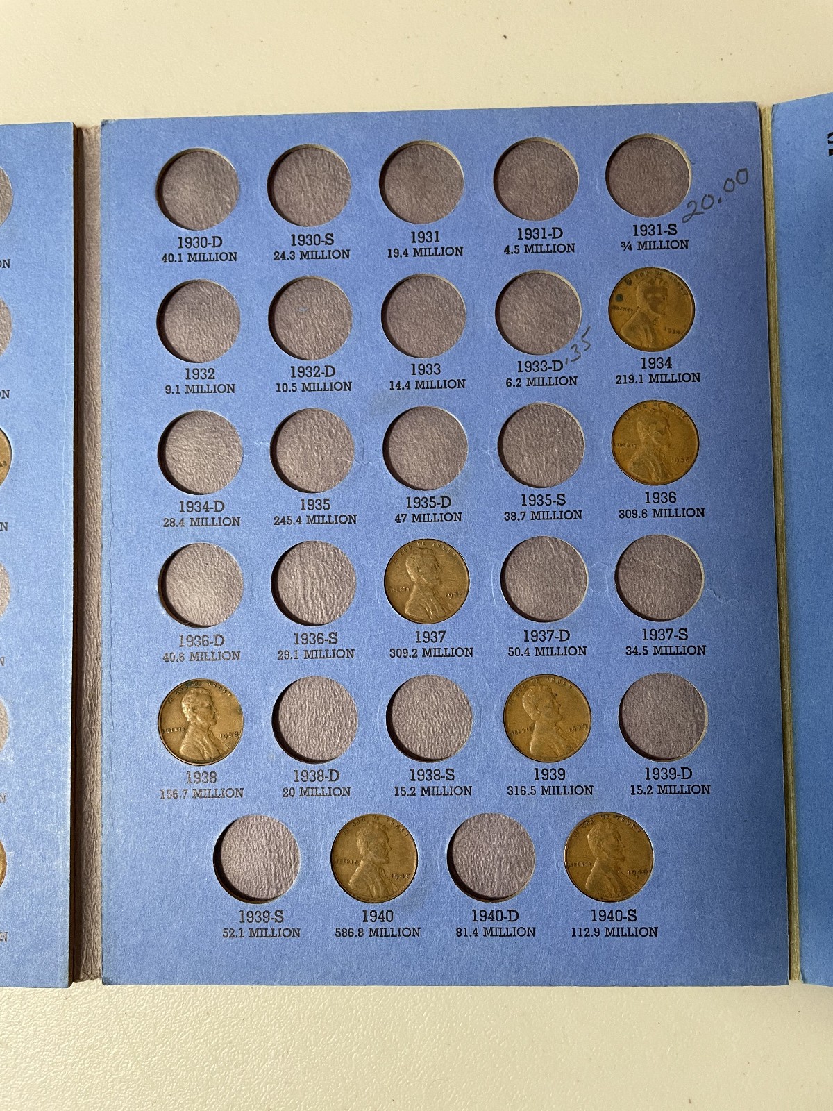 Lincoln Head Cent Collection 1909-1940 & 1941-1974 (70 COINS)