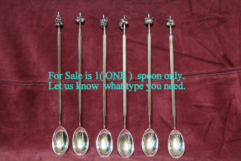 Dutch  Continental  Solid Silver 835 Cocktail  Iced Drinks Mixer Spoon