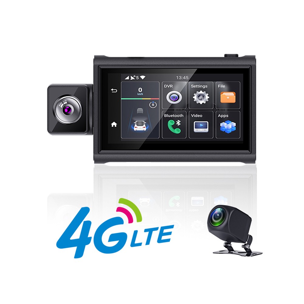 4G LTE SIM Dash Cam with Live Streaming Car Camera Remote View Smart Cloud DVR