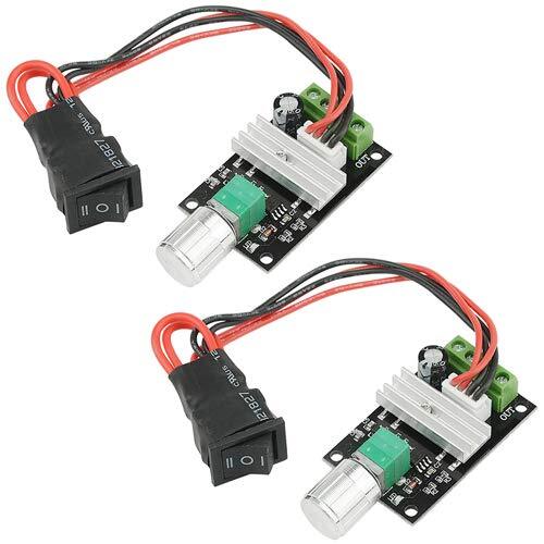 2pcs Dc Motor Governor 6v12v24v 3a Adjustable Speed Controller Regulation Switch