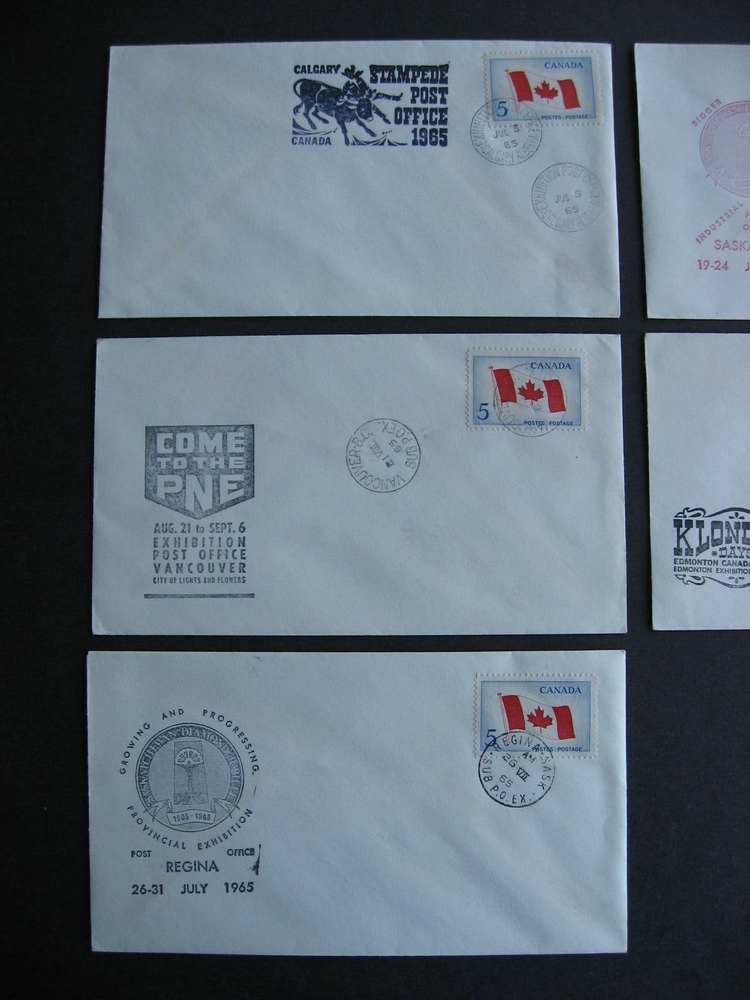 Canada exhibition covers 5 different from 1965