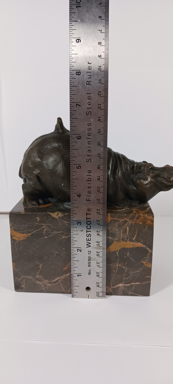Statue Sculpture hippo Wildlife Art Deco Style Art Nouveau Style Bronze Figurine