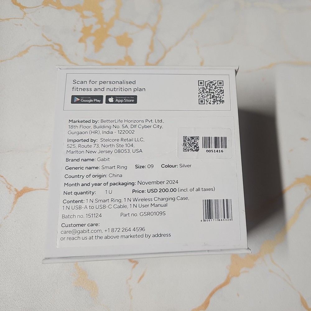 Gabit Smart Ring Size 9 Silver