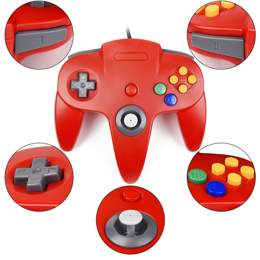 Wired N64 Controller For Nintendo 64 Video Game Console Gamepad Joystick Joypad