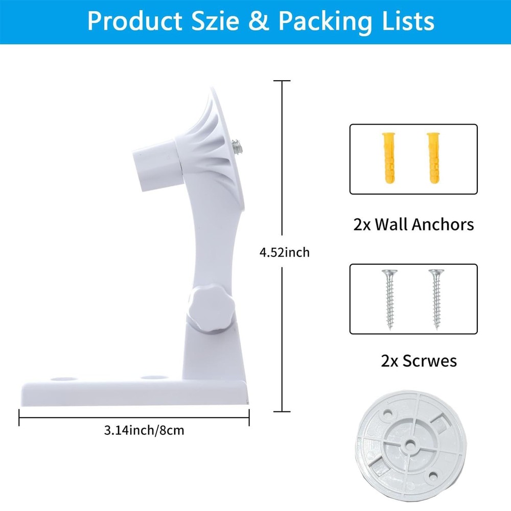 Wall Mount Compatible with TP-Link Tapo C210/ C200 and 2 Pack wall mounts