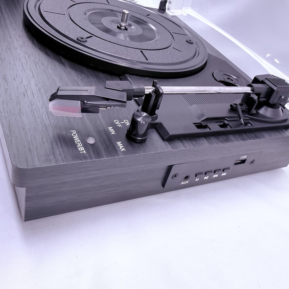 Vinyl Record Player with Two Stereo Speakers, Bluetooth Playback Turntable