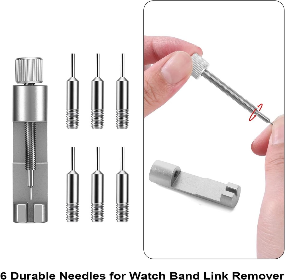 Solid Watch Link Removal Kit, Tools to Adjust and Remove Bracelets，Watch Strap