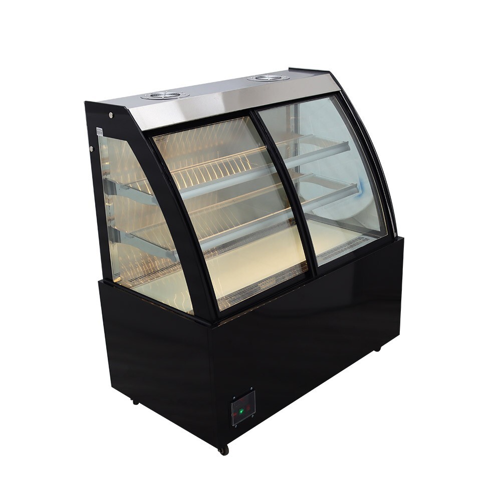 220V Floor-to-Ceiling Refrigerated Display Cabinet w/Demist Function Front Open