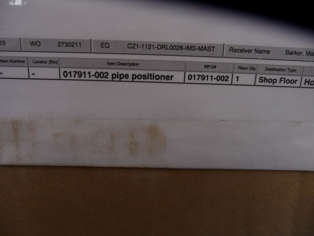 Pipe Positioner SANDVIK 017908-002