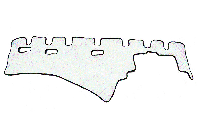 White Eco Leather Dashboard Panel Mats for Scania R Streamline 2011-2016 LeftHD