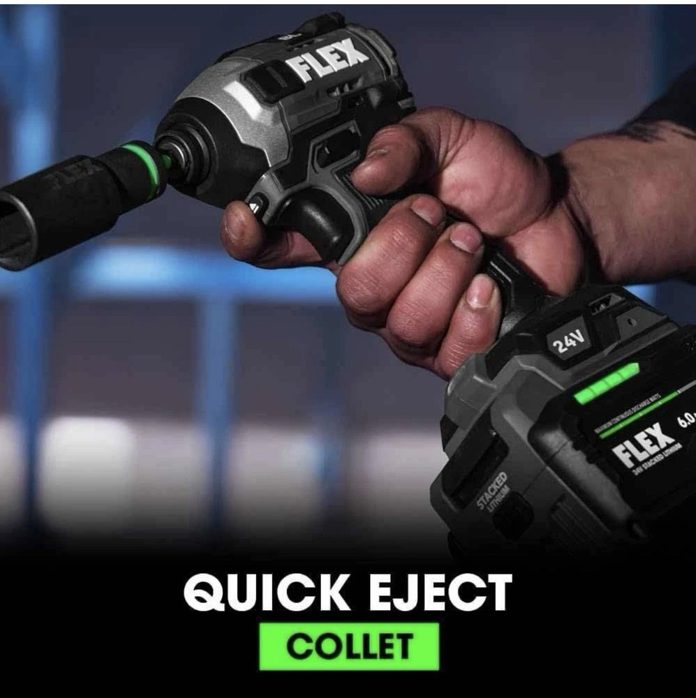 Flex FX1371A-Z 24V 1/4" Quick Eject Hex Impact Driver w/ Multi-Mode (Bare Tool)
