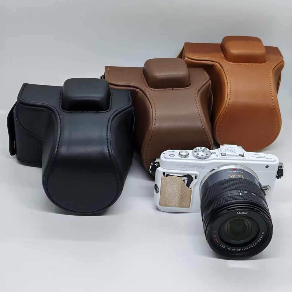 Leather case for OLYMPUS Pen E-PL6 E-PL5 E-PM2 EPL6 EPL5 EPM2 Camera bag